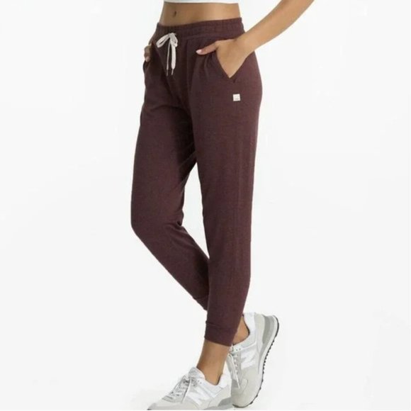Vuori Pants - VUORI Performance Jogger Pants DREAMKNIT Size Large Ruby Gray Heather